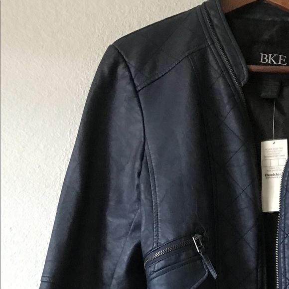 BKE Jackets & Blazers - Brand New Blueberry Motorcycle Style Jacket XL